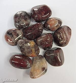 Trommelsteine Magnesit-Quarz rot/braun